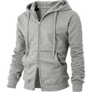 Offre Spéciale automne couleur unie hommes à manches longues fermeture éclair Hoodies avec des couleurs et des tailles personnalisées - Product Image 2