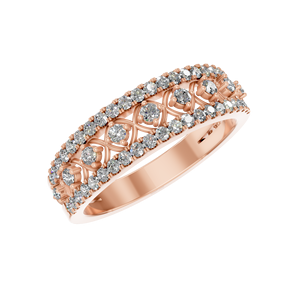 2025 Tendance Classique Femmes 14k Or Mariage Bague de Fiançailles Bague Diamant Bande avec Large Design Usine Fabriqué sur Mesure en Inde - Product Image 5