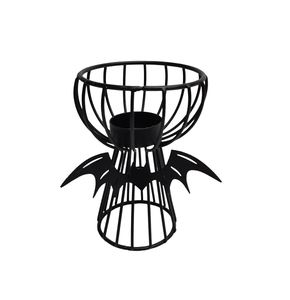 Porte-serviettes décoratif en fer de qualité standard pour Halloween Rond de serviette design de luxe en PC noir mat fait à la main personnalisé en vrac - Product Image 6