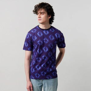 Venta al por mayor Tie Dye camisetas hombres verano moda cuello redondo Streetwear personalizado de gran tamaño algodón serigrafía hombres Tie Dye camiseta - Product Image 4