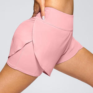 Short d'été respirant 2 en 1 pour femme vêtements de fitness personnalisables séchage rapide avec couche intérieure production OEM ODM - Product Image 2