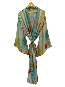 ชุดกิโมโนผ้าไหมหลากสีสำหรับผู้หญิงชุดใส่อยู่บ้านนุ่มๆหลากสีชุดใส่ในงานปาร์ตี้ - Product Image 2