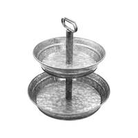 Présentoir à cupcakes en acier inoxydable à 3 niveaux, tour à cupcakes ronde en métal pour gâteau de mariage, support à dessert à plusieurs niveaux