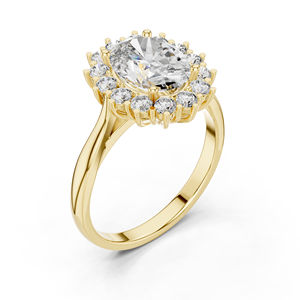 แหวนเพชรรูปไข่ทองคำ 14K สำหรับผู้หญิง |   เครื่องประดับหรูหราสำหรับงานปาร์ตี้ 2.56 กะรัต ได้รับการรับรองจาก IGI |   เพชรที่เพิ่งเพาะเลี้ยง - Product Image 6