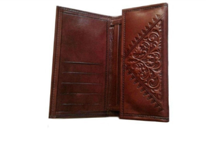 Porte-monnaie unisexe en cuir véritable de style bohème marocain fait à la main portefeuille de taille mini avec gravure 10 pièces disponibles OEM - Product Image 4