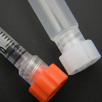 Bouchon de seringue en plastique de couleur mélangée Capuchon de seringue à pointe orale Embout de verrouillage Luer pour seringue à joint
