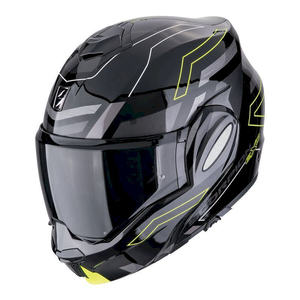 Casco Modular Abatible EXO-TECH EVO para PC, Talla XL, Diseño Predator con Visera Doble y Cierre Rápido para Motocicletas y Motocross - Product Image 1