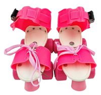 Patins à roulettes réglables pour enfants, double rangée, design quad, châssis en alliage d'aluminium durable, tous usages pour débutants, prêt pour l'été/l'hiver