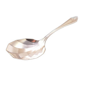 Venta al por mayor de alta resistencia, logotipo personalizado, precio de fábrica, estilo europeo, plata, cuchara pulida antigua, juego de utensilios de cocina para servir - Product Image 3