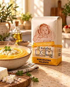 DEM Kulpina Mais-Polenta 1kg Beutel Getrocknetes Maismehl Lebensmittelzutat 15% Feuchtigkeit - Product Image 2