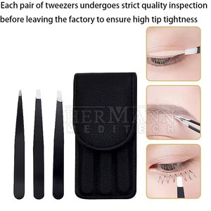 Pince à épiler en acier inoxydable de haute qualité avec logo personnalisé, pointe fine, précision, durable, réutilisable, pour l'épilation, salons de beauté - Product Image 4