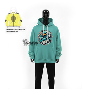 Sweat à capuche en Kevlar pour motards avec protection CE pour motards et conducteurs Sweat à capuche en Kevlar pour moto - Product Image 6