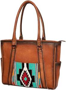 กระเป๋าสะพายพาดลำตัวหนังแท้เป็นมิตรกับสิ่งแวดล้อมดีไซน์แอซเท็กพร้อมสายรัดแบบซ่อนและปิดด้วยซิปทำด้วยมือ - Product Image 3