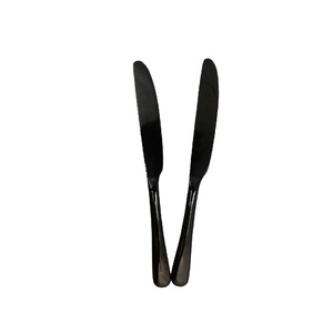 Decorative Natural Buffalo Horn <b>Knife</b> Cutlery Horn Spoons Horn Fork and <b>Knives</b> with Leather <b>Holder</b> - Product Image 2