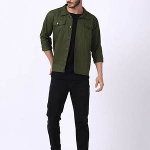 Factory Made New Design Winter Canvas Thin <b>Stand</b> Collar Men's Jacket Customized Printed Logo Cotton - Product Image 1