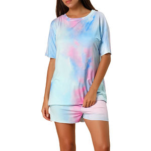 Wholesale Cotton T-Shirt <b>Women</b> Fashion New <b>Tops</b> Casual T-Shirt <b>And</b> <b>Shorts</b> <b>Set</b> Printed T-shirts - Product Image 3