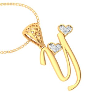 จี้เพชรสีทอง18K ตัวอักษร Y เครื่องประดับที่หรูหราและมีสไตล์ - Product Image 5