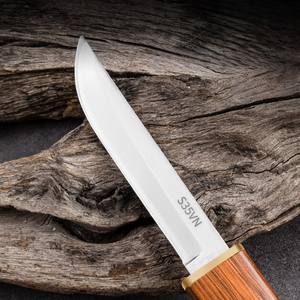 Couteaux doubles Canard mandarin Double dragon et phénix Mouton Couteaux coulissants double face Plastique avec manche en marbre couleur bois - Product Image 3