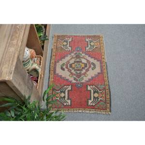 Alfombra de lana Kilim turca de 18x28 pies vintage, Alfombra de tejido plano de retazos rojo y negro para decoración de sala de estar - Product Image 3