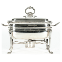 Set Pemanas Makanan Buffet Chafing Dish Logam Tembaga Stainless Steel Pemanas Gas Kapasitas 8L Berkualitas Tinggi Modis untuk Hotel