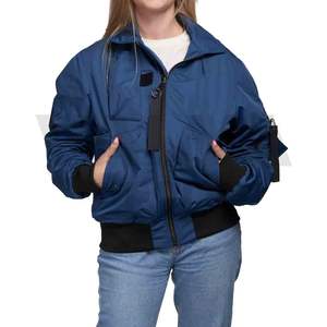 Custom Logo Ladies Zipper Long Sleeve <b>Coat</b> <b>Thick</b> Crop Padded Puffer Jackets <b>Coats</b> for Autumn <b>Winter</b> Customized According Your - Product Image 1