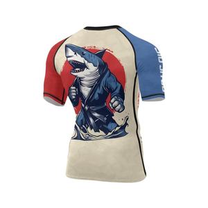 Chemise de compression à manches courtes Sublimated Rash Guard BJJ pour hommes MMA Jiu Jitsu Fightwear Base Layer - Product Image 3