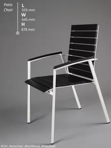 ชุดเก้าอี้โต๊ะรับประทานอาหารกลางแจ้งทำจากโลหะทันสมัยสำหรับบ้านสำนักงานสวนสวนโรงเรียน - Product Image 3