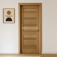 Porte en bois d'ingénierie moderne personnalisée - Design en bois massif durable, surface finie, utilisation intérieure, garantie 5 ans pour villa