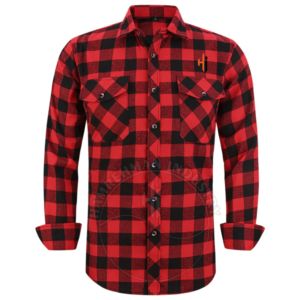 เสื้อเชิ้ตผ้าสักหลาดลายสก็อตมีกระเป๋า2ใบผ้าฝ้ายขนนุ่มพิเศษสำหรับแข่งรถมอเตอร์ไซค์ - Product Image 4