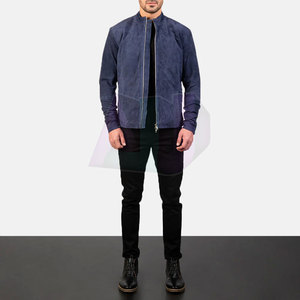 เสื้อแจ็คเก็ตหนังกลับสไตล์สตรีทสำหรับผู้ชาย โลโก้ด้านหน้า น้ำหนักเบา ระบายอากาศได้ดี เป็นมิตรกับสิ่งแวดล้อม เหมาะสำหรับแฟชั่นลำลองและการใช้งานในชีวิตประจำวัน - Product Image 3