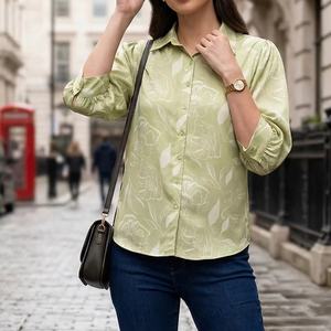 Chemise décontractée pour homme avec logo personnalisé, à rayures, manches longues, sans repassage, style formel - Product Image 1