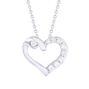 จี้ล็อกเกตหัวใจเพชรแท้สำหรับงานแต่งงานและงานหมั้น - Product Image 6