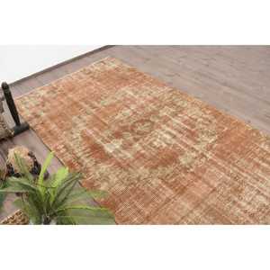 พรมวินเทจขนาด 4.2x7.9 ฟุต พรมตุรกี พรมลายกราฟิกสีน้ำตาลเหลือง - Product Image 5