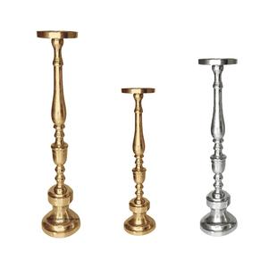 Home Decorative Metal <b>Pillar</b> <b>Candle</b> Holder With Glass Shiny Gold Finished Tabletop Lighting Decoration <b>Candle</b> <b>Pillar</b> - Product Image 5