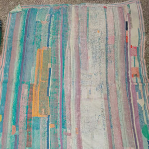 Réversible 100% coton fait à la main Kantha cousu à la main durable Kantha traditionnel Vintage fabriqué à la main Boho Chic Kantha - Product Image 1