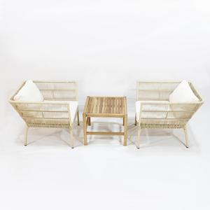 Ensemble de bistrot d'extérieur en rotin PE Comehome, résistant aux intempéries, décoration de sièges de jardin - Product Image 2