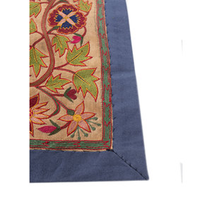 Tapiz de Pared de Tela de Algodón Verde con Arte Pichwai, Estilo Bohemio, Ecológico, para Decoración del Hogar, Nórdico, para Exteriores, con Cuerda y Metal - Product Image 4