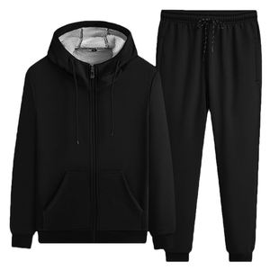 Survêtements à manches longues pour hommes, ensembles de survêtements décontractés d'hiver, vestes à capuche, pantalons, ensembles de jogging de fitness, ensembles tricotés pour hommes - Product Image 1