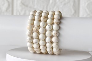 Wholesale Fashion <b>Copper</b> Howlite Crystal 8mm Healing <b>Bracelet</b> for Meditation Jewelry - Product Image 2