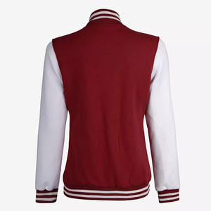 Chaqueta de retales para hombre, servicio OEM, chaqueta universitaria personalizada, superventas, diseño de lana de lujo con mangas blancas, chaqueta universitaria - Product Image 5
