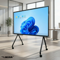 Pizarra Interactiva de 65 Pulgadas con Android 15/14/13/12 y Windows 10/11, 4K UHD, Táctil Infrarrojo de 40 Puntos, Sistema Dual OPS para Conferencias
