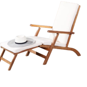 Folding Living Room Chairs Made Of Solid Teak Wood With Soft <b>Foam</b> And Soft Fabric - Product Image 5