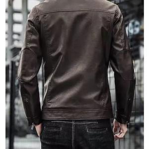 Automne et hiver nouvelle veste en cuir pour hommes mode beau revers moto veste en cuir Rock Punk hauts - Product Image 4