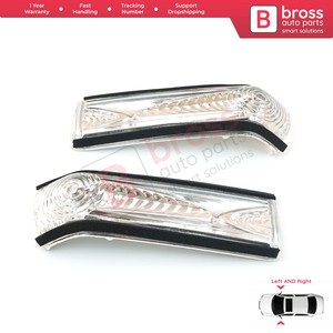 BSP908 2ชิ้นด้านข้างประตูปีกกระจกไฟแสดงสถานะเลนส์สีขาวซ้ายและขวา71765449, 95511536, 1428578, 71765377, 95511534, - Product Image 4