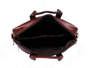 Elegante bolso de mano de cuero marrón para computadora portátil Materiales duraderos para la fabricación de equipaje - Product Image 2