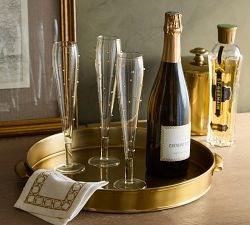 Luxury Oval <b>Gold</b> Stainless Steel Serving Tray Metal Platter Single Tier Tableware for <b>Desk</b> Home Storage Organization - Product Image 3