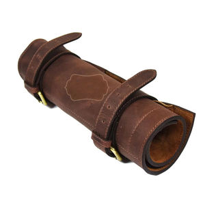 100% Top High Quality Lightweight Genuine Leather Knife <b>Roll</b> <b>Bags</b> Factory-Made Tools <b>Roll</b> OEM Supported-LKR-0032 - Product Image 1