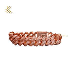 Bracelet Hip Hop Cubain en Or Massif 14KT, Bijou Tendance Simple et Élégant pour Hommes et Femmes, Idéal comme Cadeau - Product Image 1