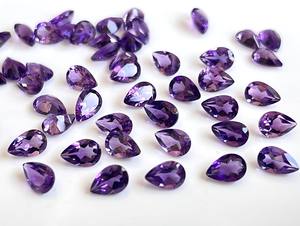 Ametyste naturelle taille poire 5x7 mm facettée - Améthyste en vrac de qualité supérieure - Product Image 6