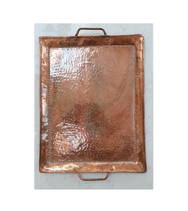 Bandeja para servir de cobre con precio al por mayor, bandeja rectangular de cobre para servir, bandeja para vajilla martillada decorativa - Product Image 4